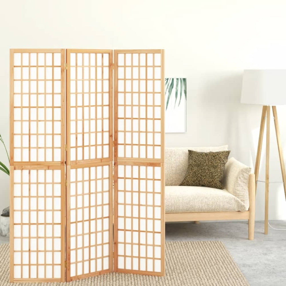 vidaXL 3-Panel Japanese Style Folding Room Divider 120x170 cm