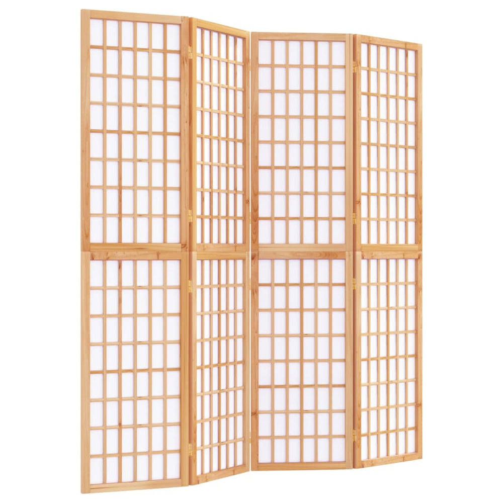 vidaXL 4-Panel Japanese Style Folding Room Divider 160x170 cm