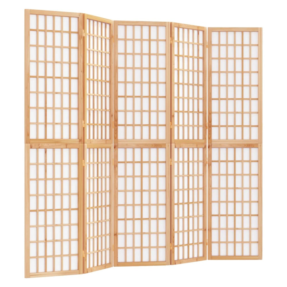 vidaXL 5-Panel Folding Room Divider Japanese Style 200x170 cm