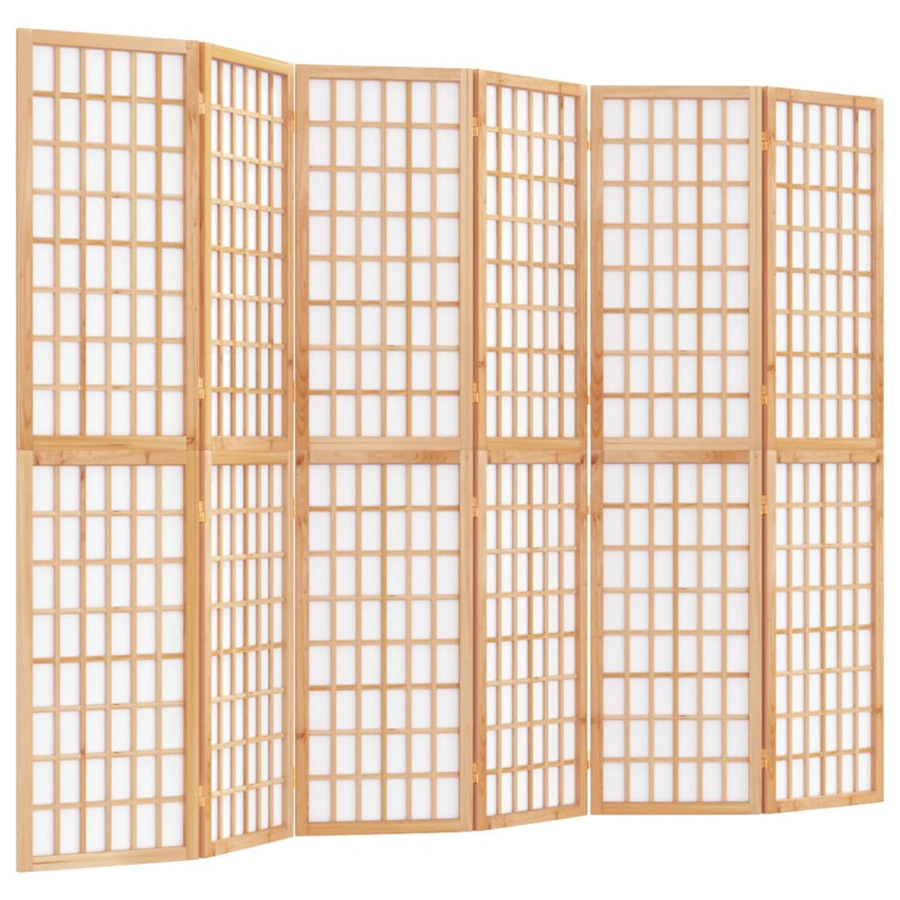 vidaXL 6-Panel Japanese Style Folding Room Divider 240x170 cm