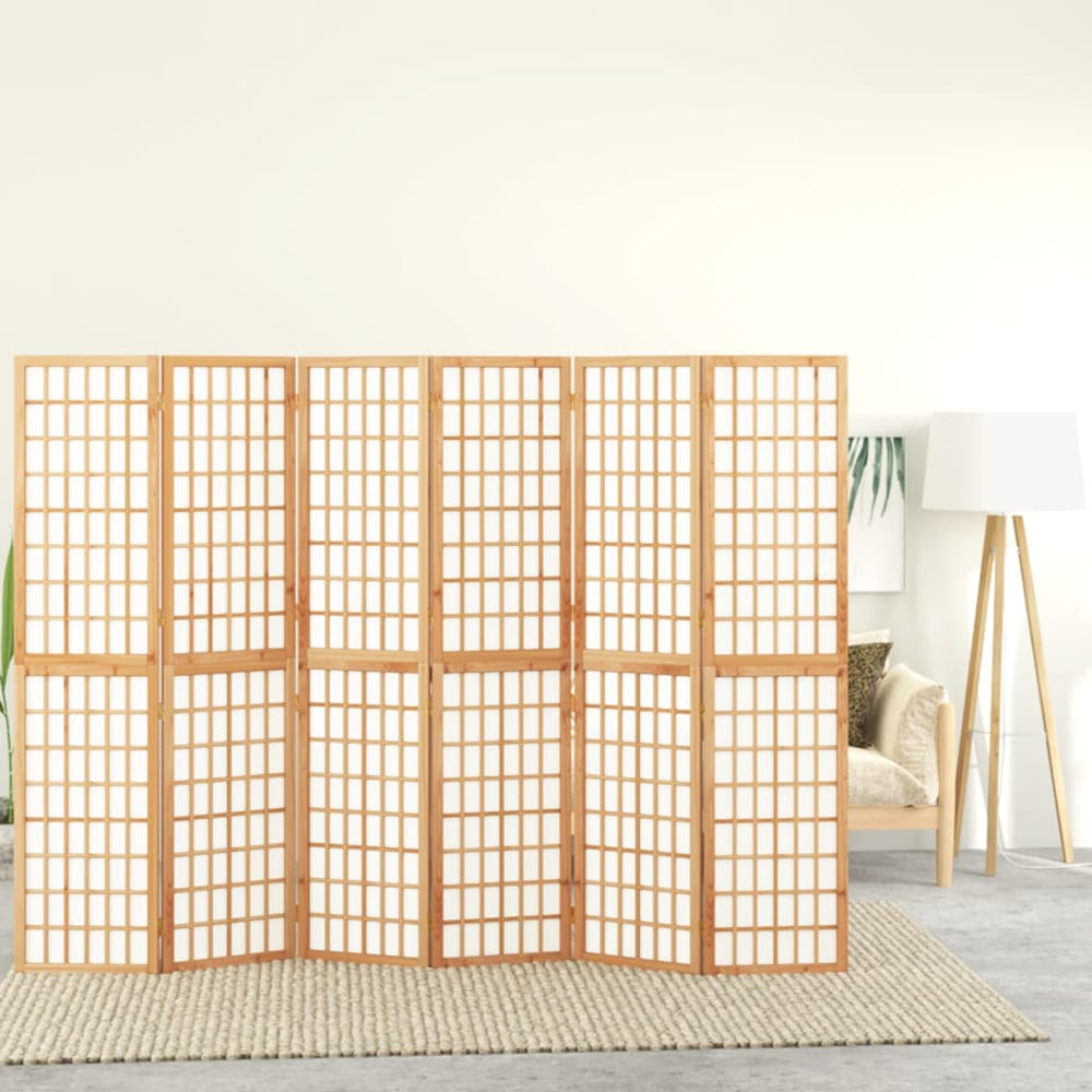 vidaXL 6-Panel Japanese Style Folding Room Divider 240x170 cm