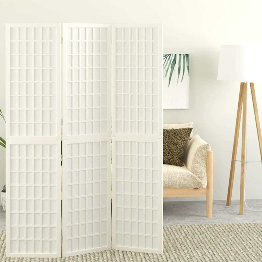 vidaXL 3-Panel Japanese Style Folding Room Divider 120x170 cm White