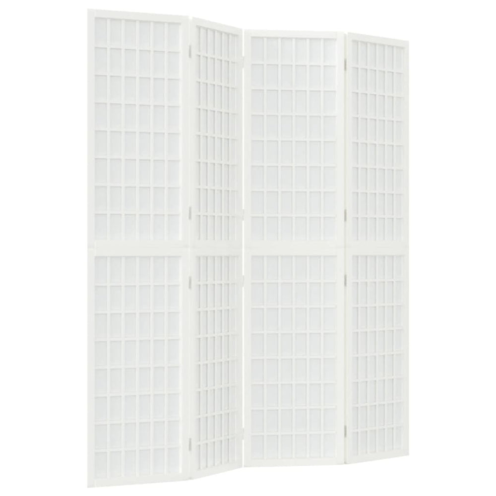 vidaXL 4-Panel Japanese-Style Folding Room Divider 160x170 cm White