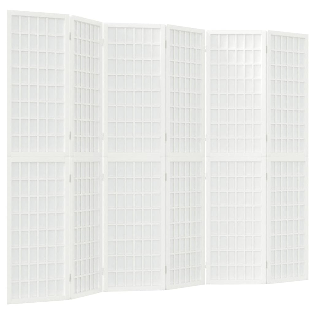 vidaXL 6-Panel Japanese Style Folding Room Divider 240x170 cm White