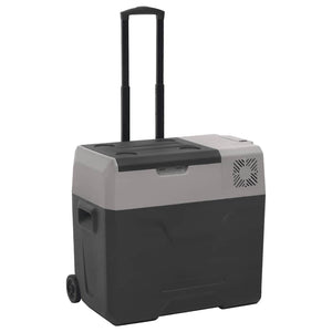 Kühlbox mit Rollen 40L, Schwarz & Grau