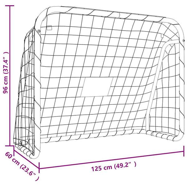 Fußballtor mit Netz 125cm Weiß