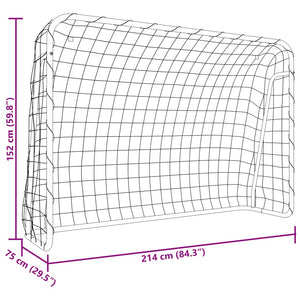 Fußballtor mit Netz 214x152cm