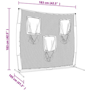 Tragbares Baseballnetz 183x105x183cm