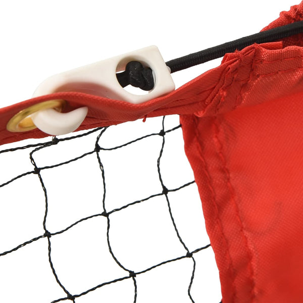 Tennisnetz 500cm Schwarz-Rot