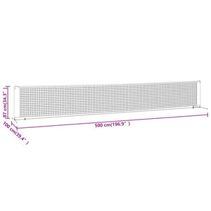Tennisnetz 500cm Schwarz-Rot