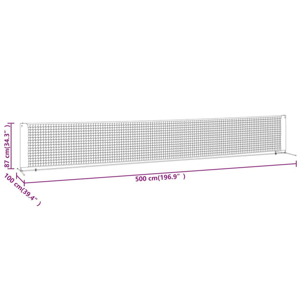 Tennisnetz 500cm Schwarz-Rot