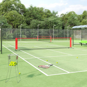 Tennisnetz 500cm Schwarz-Rot