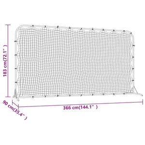 Fußball Rebounder 366cm – Training für Volley & Pass