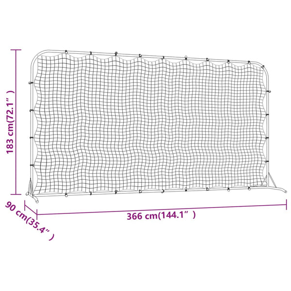 Fußball Rebounder 366cm – Training für Volley & Pass