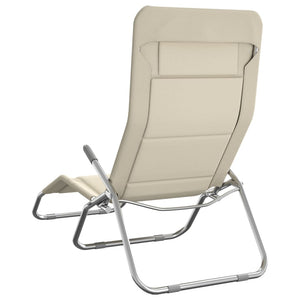 Sonnenliegen 2er Set, Creme Textilene