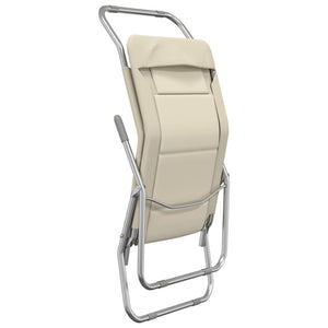 Sonnenliegen 2er Set, Creme Textilene