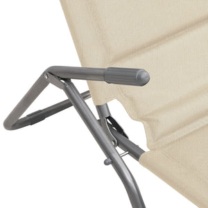 Sonnenliegen 2er Set, Creme Textilene