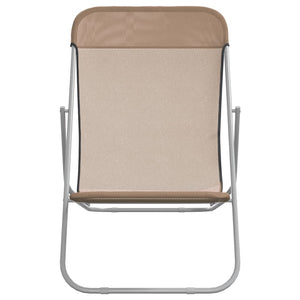 2er Set Klappbare Strandstühle Taupe