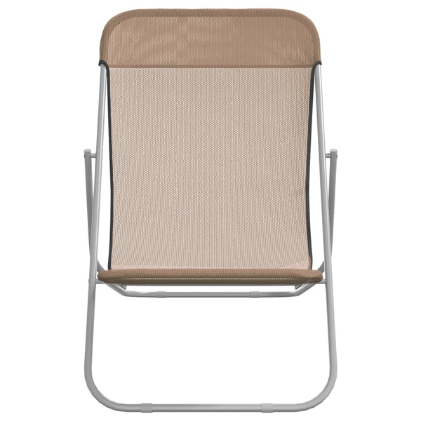 2er Set Klappbare Strandstühle Taupe