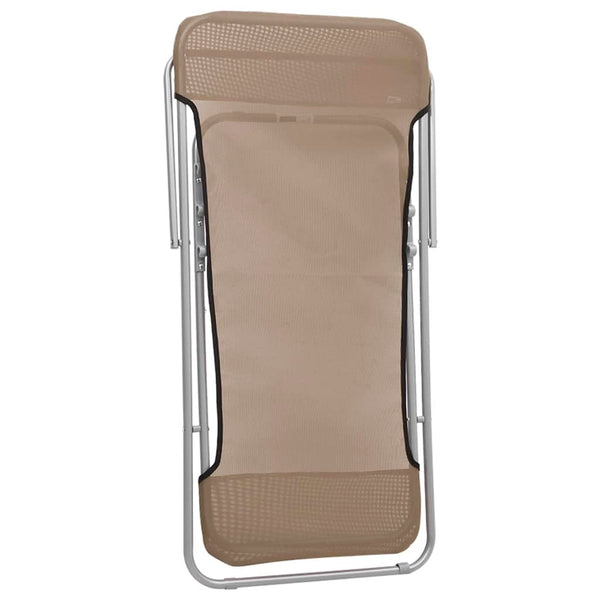 2er Set Klappbare Strandstühle Taupe