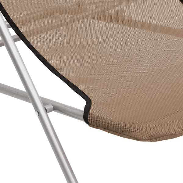 2er Set Klappbare Strandstühle Taupe