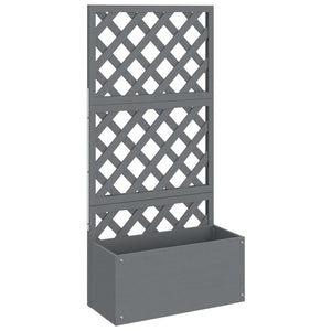 vidaXL Planters with Trellis 2 pcs Grey 65x33x135 cm WPC