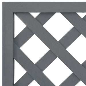 vidaXL Planters with Trellis 2 pcs Grey 65x33x135 cm WPC
