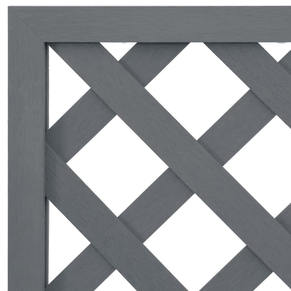 vidaXL Planters with Trellis 2 pcs Grey 65x33x135 cm WPC