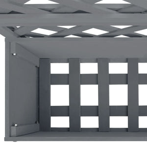 vidaXL Planters with Trellis 2 pcs Grey 65x33x135 cm WPC