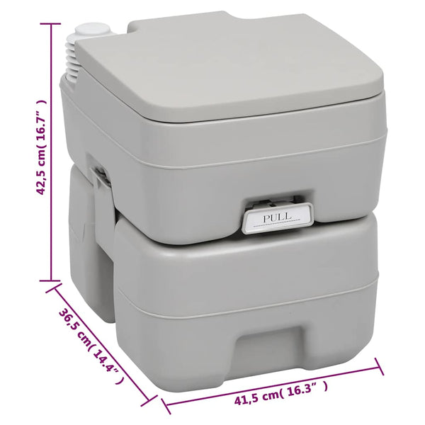 vidaXL Portable Camping Toilet with Sink