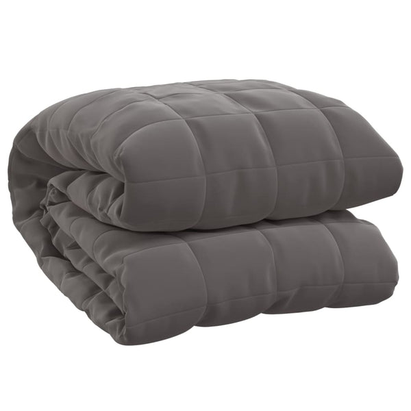 vidaXL Weighted Blanket Grey 135x200 cm 6 kg Fabric