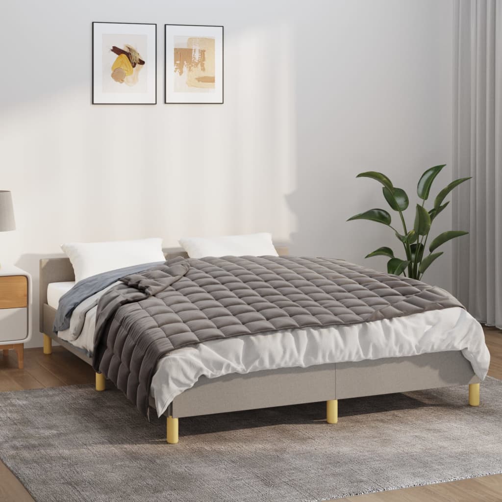 vidaXL Weighted Blanket Grey 137x200 cm 6 kg Fabric