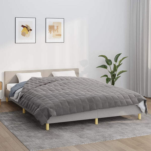 vidaXL Weighted Blanket Grey 220x230 cm 11 kg Fabric