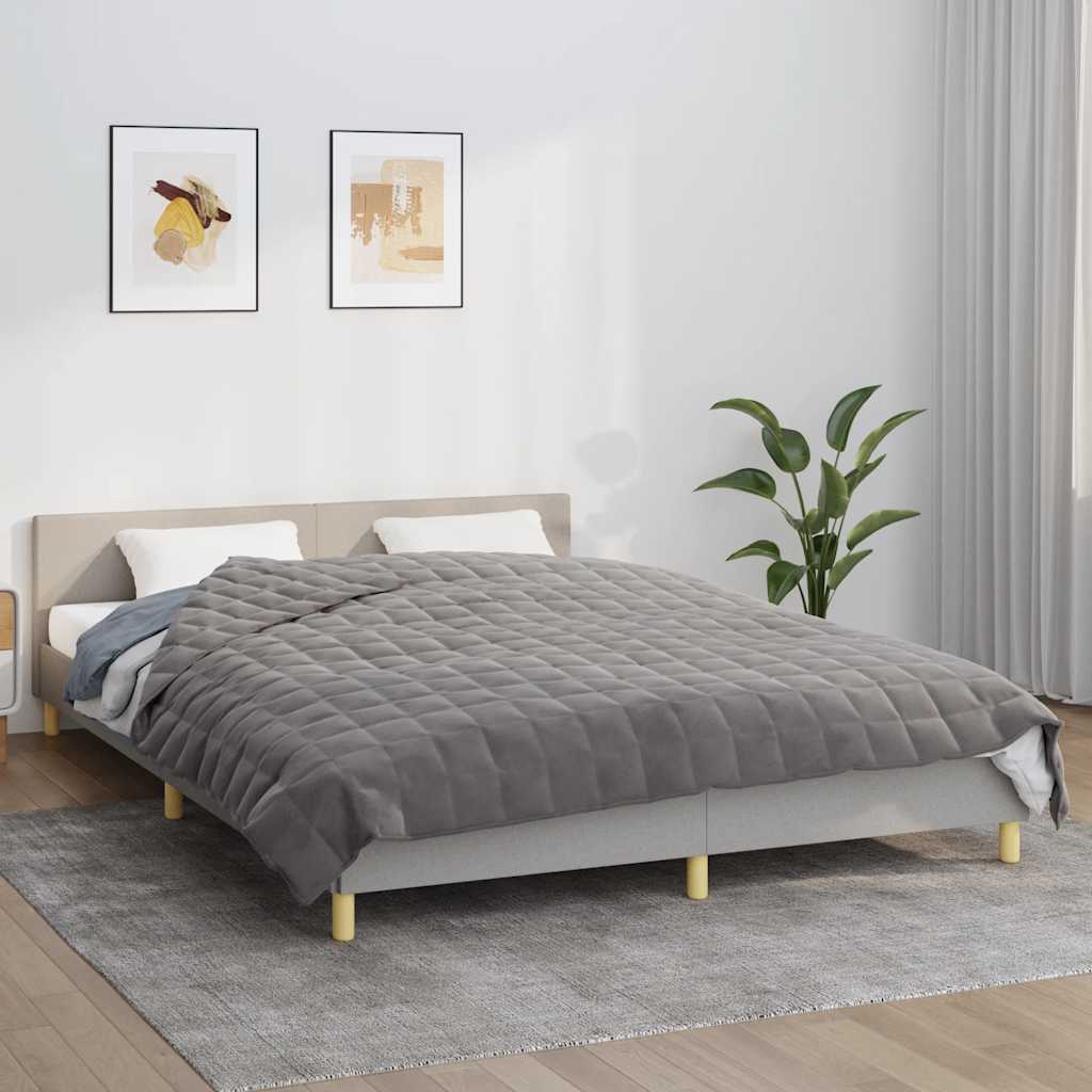 vidaXL Weighted Blanket Grey 220x240 cm 11 kg Fabric