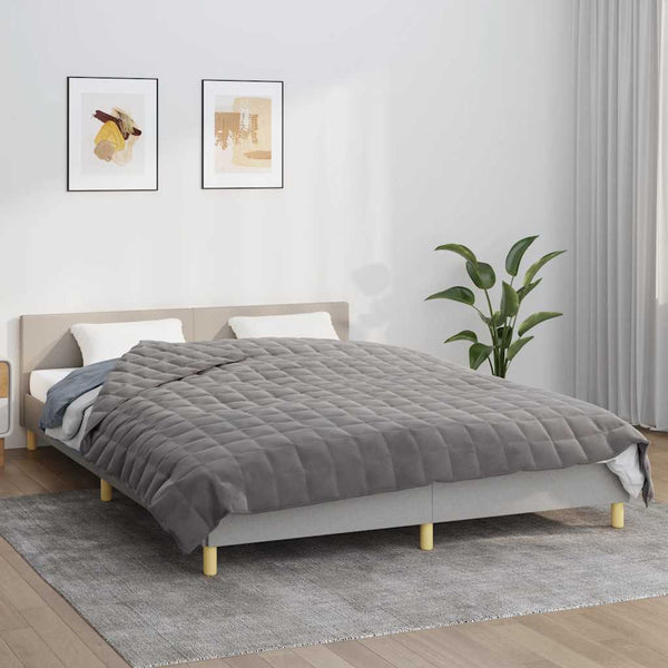 vidaXL Weighted Blanket Grey 220x240 cm 11 kg Fabric
