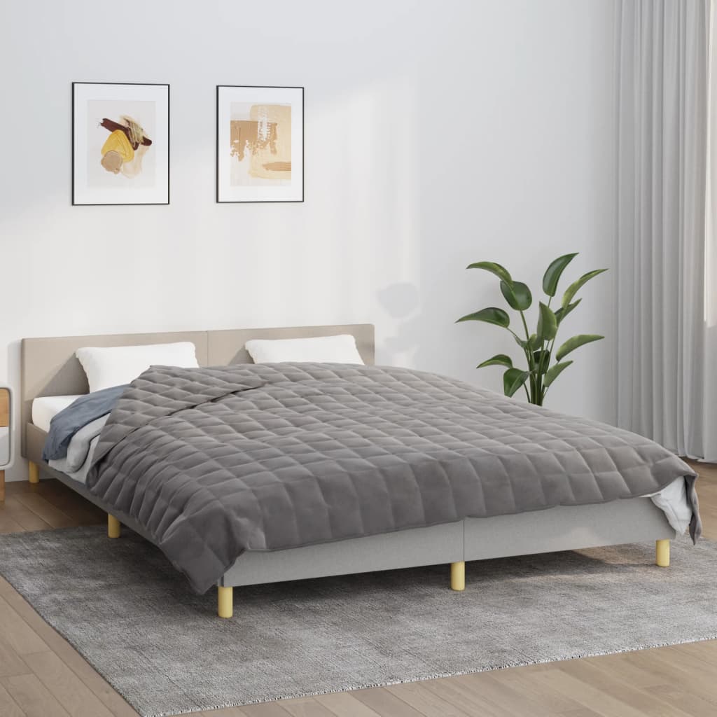 vidaXL Weighted Blanket Grey 220x240 cm 15 kg Fabric
