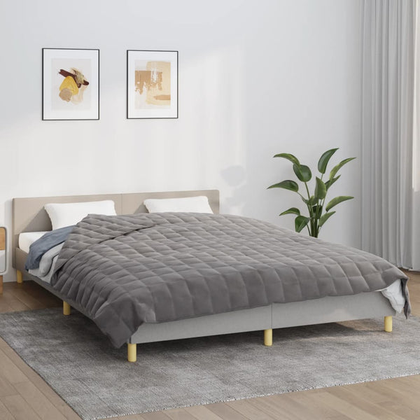 vidaXL Weighted Blanket Grey 220x240 cm 15 kg Fabric