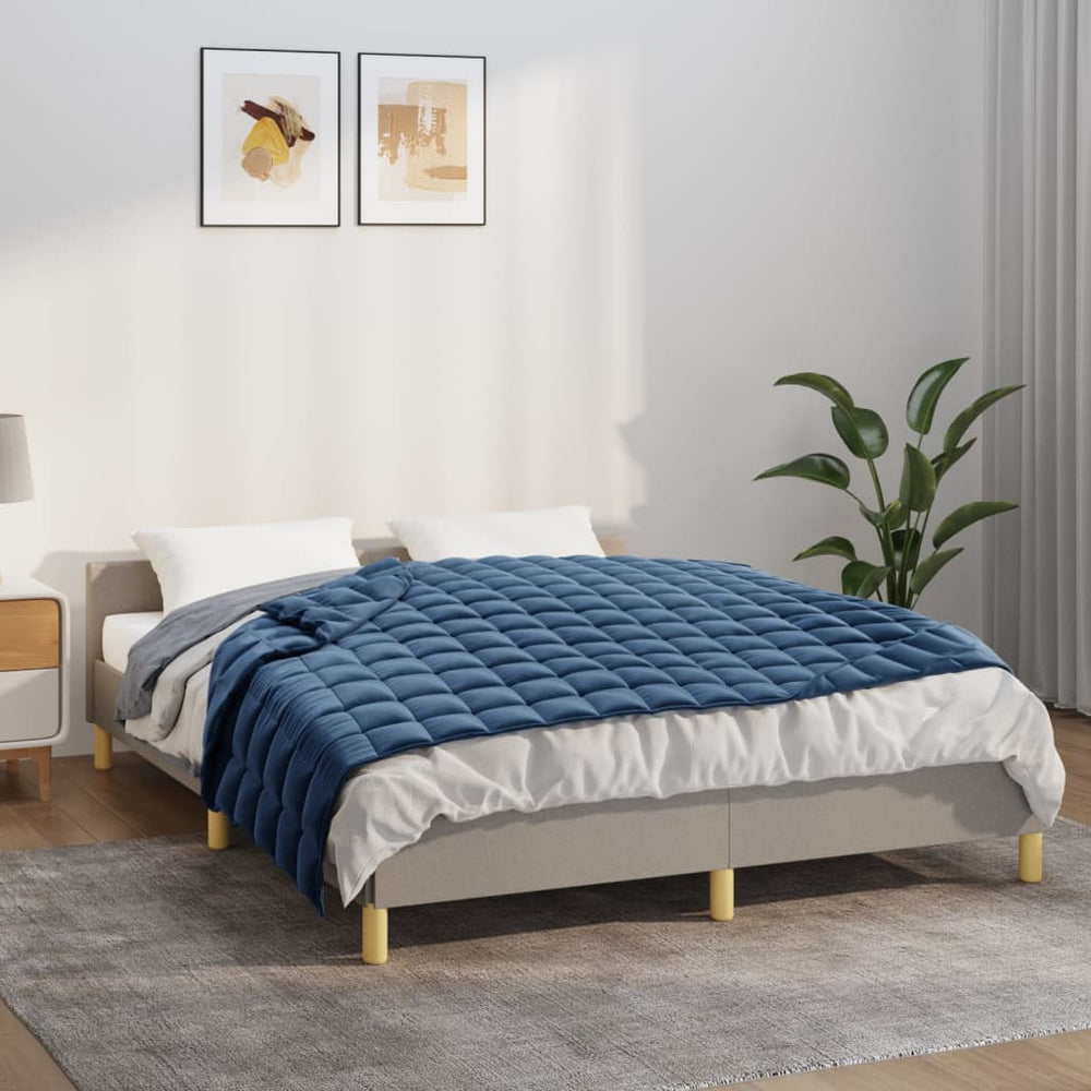 vidaXL Weighted Blanket Blue 135x200 cm 10 kg Fabric
