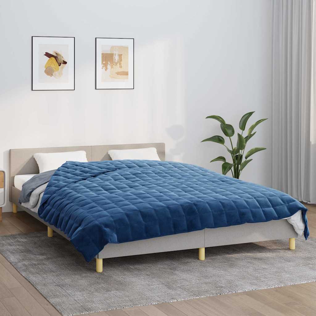 vidaXL Weighted Blanket Blue 220x240 cm 11 kg Fabric