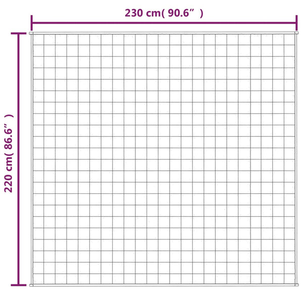 vidaXL Weighted Blanket Blue 220x230 cm 15 kg Fabric