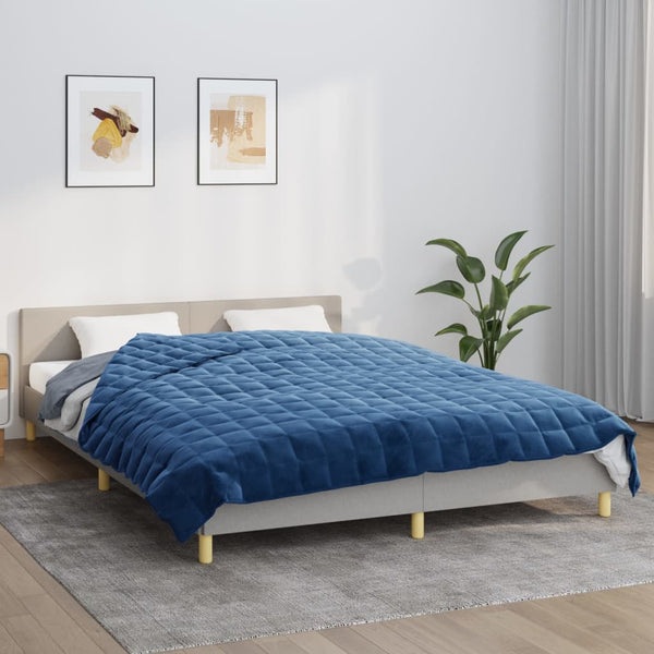 vidaXL Weighted Blanket Blue 220x230 cm 15 kg Fabric
