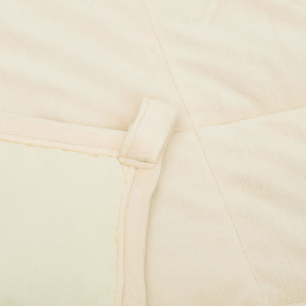 vidaXL Weighted Blanket Light Cream 135x200 cm 6 kg Fabric