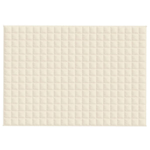vidaXL Weighted Blanket Light Cream 137x200 cm 6 kg Fabric
