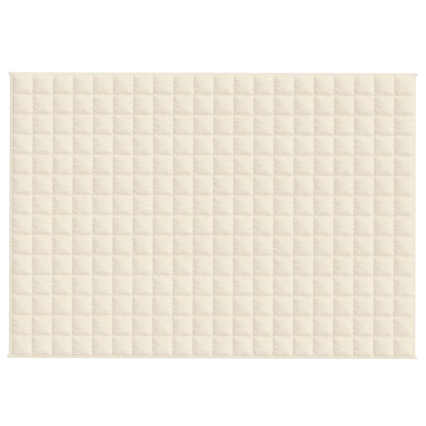vidaXL Weighted Blanket Light Cream 135x200 cm 10 kg Fabric