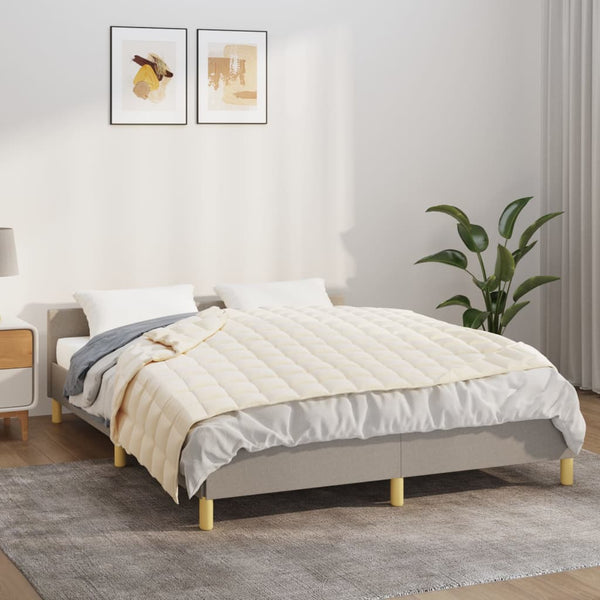 vidaXL Weighted Blanket Light Cream 135x200 cm 10 kg Fabric