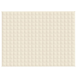 vidaXL Weighted Blanket Light Cream 152x203 cm 7 kg Fabric