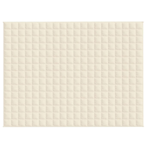 vidaXL Weighted Blanket Light Cream 152x203 cm 11 kg Fabric