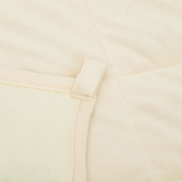 vidaXL Weighted Blanket Light Cream 152x203 cm 11 kg Fabric