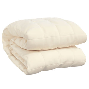 vidaXL Weighted Blanket Light Cream 220x230 cm 15 kg Fabric