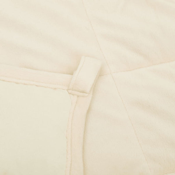vidaXL Weighted Blanket Light Cream 220x230 cm 15 kg Fabric